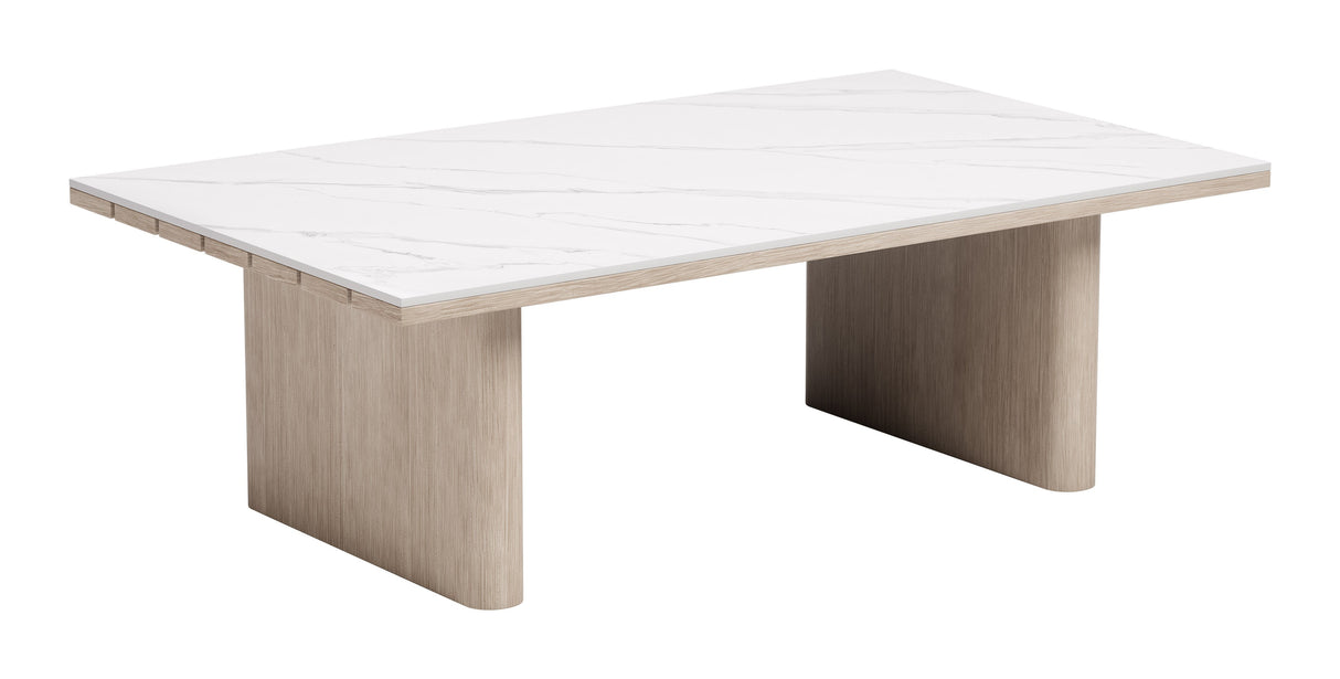 Seaborn White Outdoor Coffee Table by Zuomod at Eve Furniture