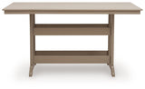 Seacliff Beach Medium Brown Counter Height Table W/Umb OPT by Ashley at Eve Furniture