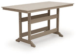 Seacliff Beach Medium Brown Counter Height Table W/Umb OPT by Ashley at Eve Furniture