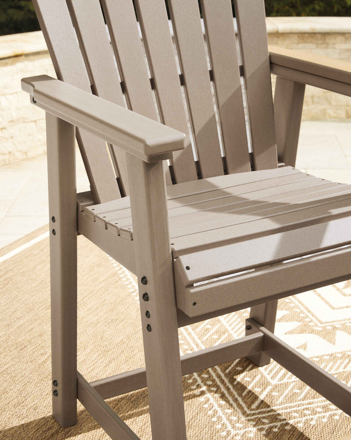 Seacliff Beach Medium Brown Outdoor Counter Height Bar Stool (Set of 2) by Ashley at Eve Furniture