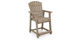 Seacliff Beach Medium Brown Outdoor Counter Height Bar Stool (Set of 2) by Ashley at Eve Furniture