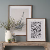 Sealife III by Oliver Goldsmith a Hand Embellished Framed Art Print Matted under Glass by Mercana at Eve Furniture