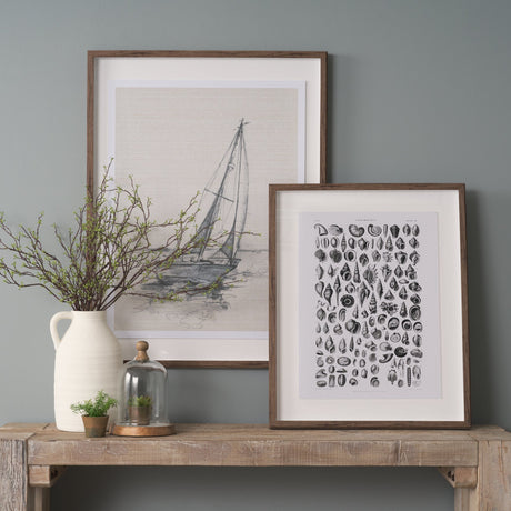 Sealife III by Oliver Goldsmith a Hand Embellished Framed Art Print Matted under Glass by Mercana at Eve Furniture