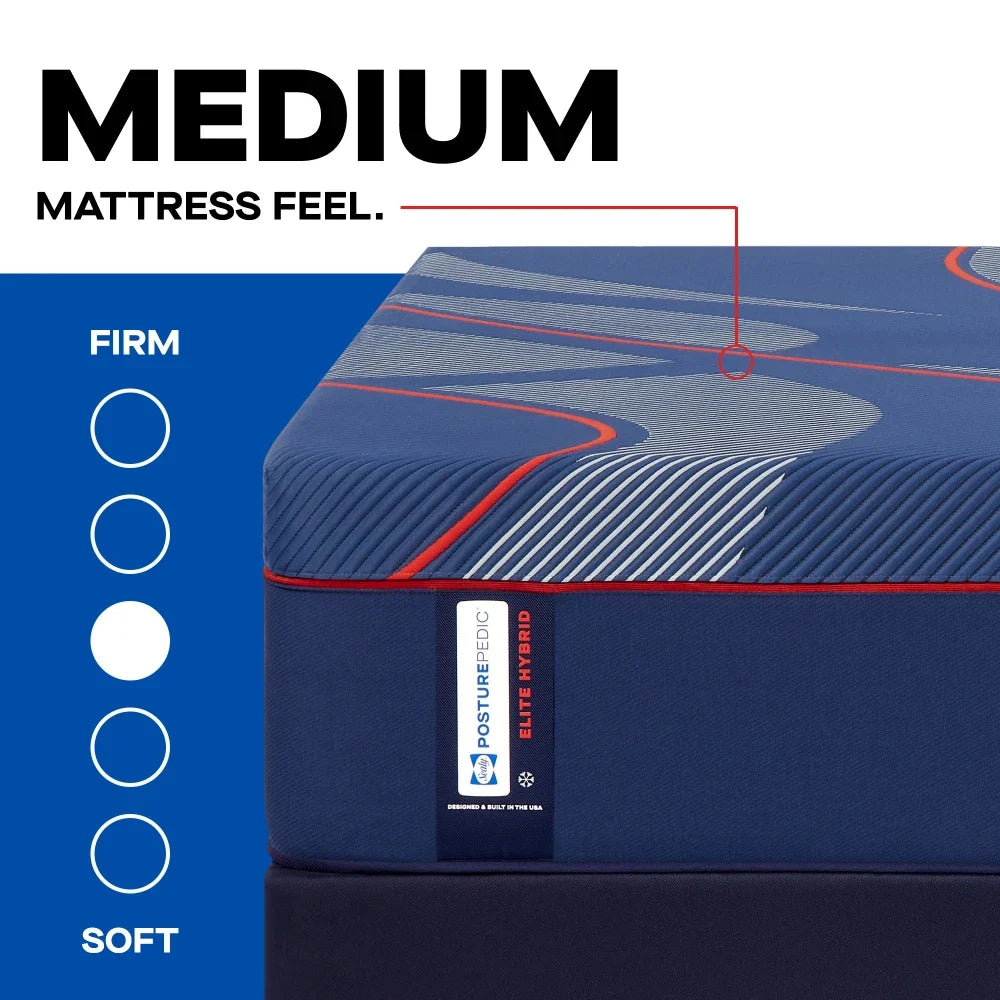 Sealy Posturepedic Elite Albany II Hybrid Medium Mattress by Sealy at Eve Furniture