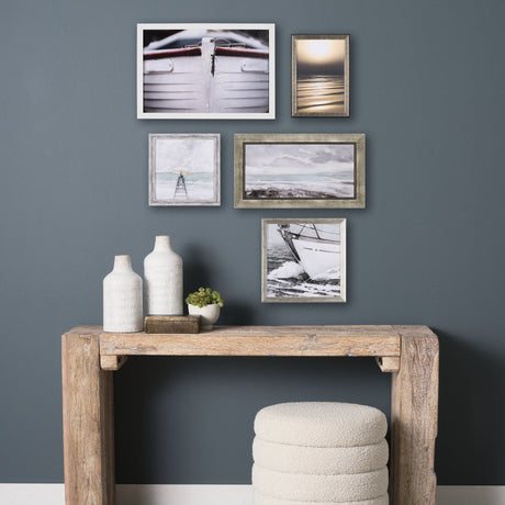 Seaside Vacation III by Mercana Studio a Hand Embellished Textured Framed Art Print by Mercana at Eve Furniture