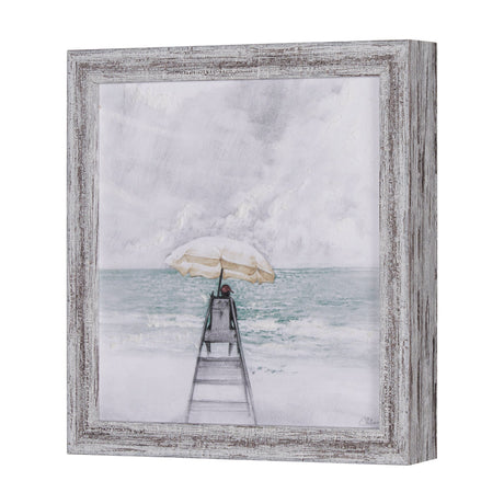 Seaside Vacation III by Mercana Studio a Hand Embellished Textured Framed Art Print by Mercana at Eve Furniture