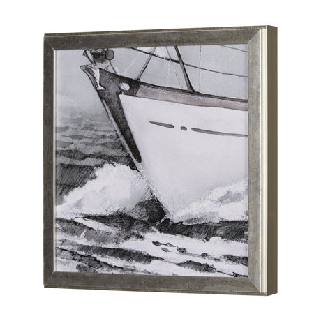 Seaside Vacation III by Mercana Studio a Hand Embellished Textured Framed Art Print by Mercana at Eve Furniture