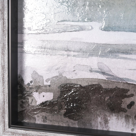 Seaside Vacation IV by Mercana Studio a Hand Embellished Textured Framed Art Print by Mercana at Eve Furniture