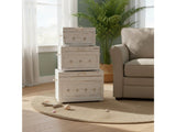 Seaside White 3-Piece Trunks by Crestview at Eve Furniture