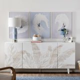 Seaside White/Brown Four-Door Sideboard by Crestview at Eve Furniture