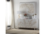 Seaside White/Brown Four-Door Sideboard by Crestview at Eve Furniture