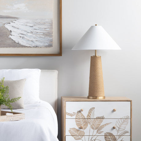 Seaside White/Brown Three-Drawer Chest by Crestview at Eve Furniture