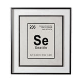 Seattle by Glartlab a Hand Embellished Textured Framed Art Print Matted under Glass by Mercana at Eve Furniture