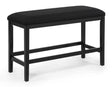Sebastian Black Counter Height Bench by Crown Mark at Eve Furniture