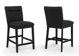 Sebastian Black Counter Height Chair, Set of 2 by Crown Mark at Eve Furniture