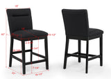 Sebastian Black Counter Height Set by Crown Mark at Eve Furniture