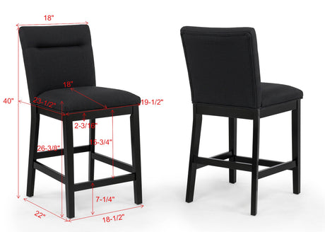 Sebastian Black Counter Height Set by Crown Mark at Eve Furniture
