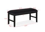 Sebastian Black Dining Bench by Crown Mark at Eve Furniture