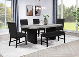 Sebastian Black Dining Set by Crown Mark at Eve Furniture