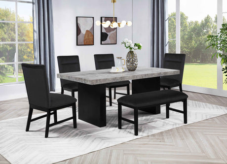 Sebastian Black Dining Set by Crown Mark at Eve Furniture