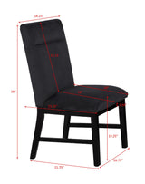 Sebastian Black Side Chair (Set of 2) by Crown Mark at Eve Furniture
