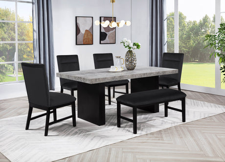 Sebastian Black Side Chair (Set of 2) by Crown Mark at Eve Furniture