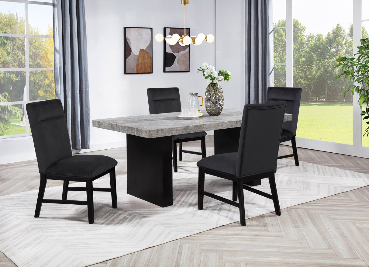 Sebastian Black Side Chair (Set of 2) by Crown Mark at Eve Furniture