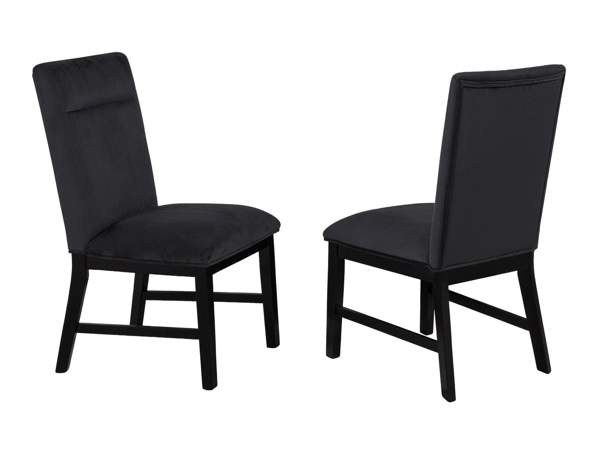 Sebastian Black Side Chair (Set of 2) by Crown Mark at Eve Furniture