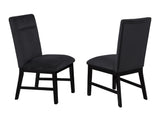 Sebastian Black Side Chair (Set of 2) by Crown Mark at Eve Furniture