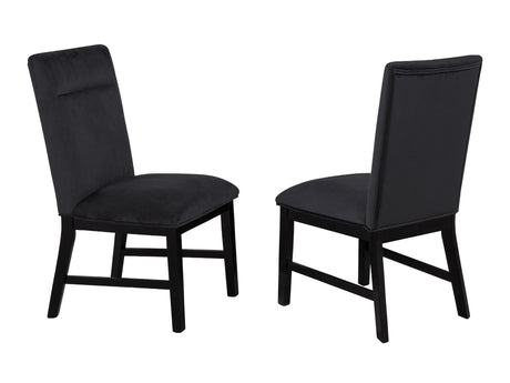 Sebastian Black Side Chair (Set of 2) by Crown Mark at Eve Furniture