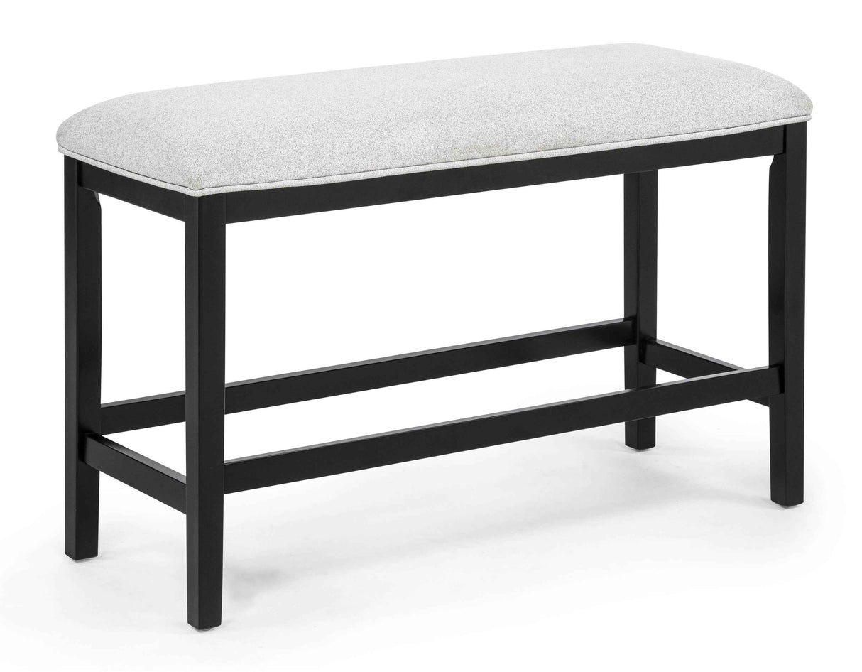 Sebastian Black/Gray Counter Height Bench