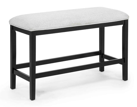 Sebastian Black/Gray Counter Height Bench by Crown Mark at Eve Furniture