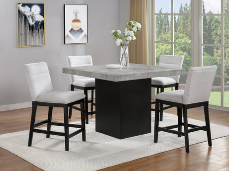 Sebastian Black/Gray Counter Height Dining Set by Crown Mark at Eve Furniture