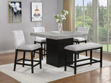 Sebastian Black/Gray Counter Height Dining Set by Crown Mark at Eve Furniture