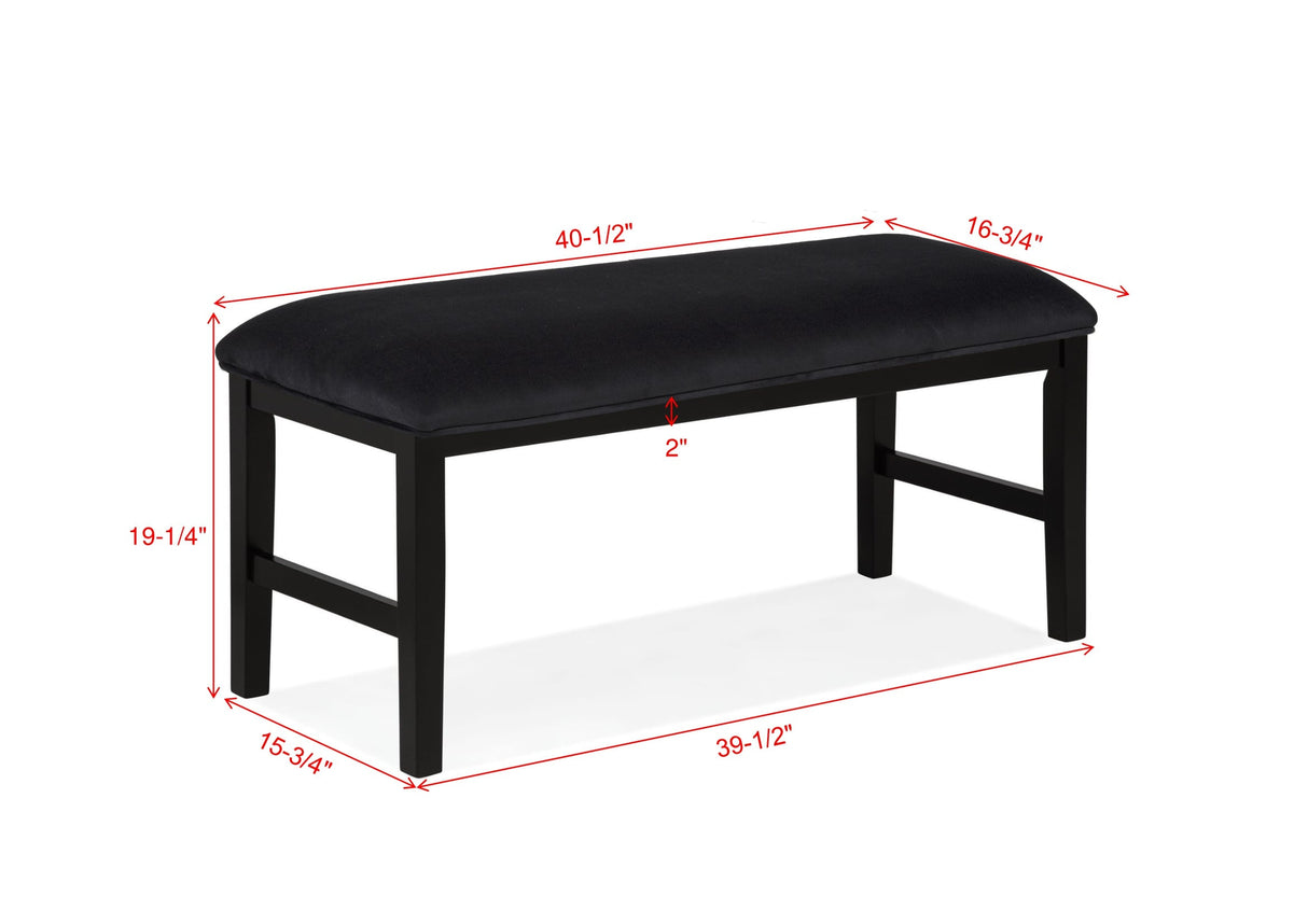 Sebastian Black/Gray Dining Set by Crown Mark at Eve Furniture