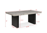 Sebastian Black/Gray Dining Table by Crown Mark at Eve Furniture