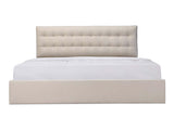 Sebastion Cream King Storage Bed by Moe's Home at Eve Furniture