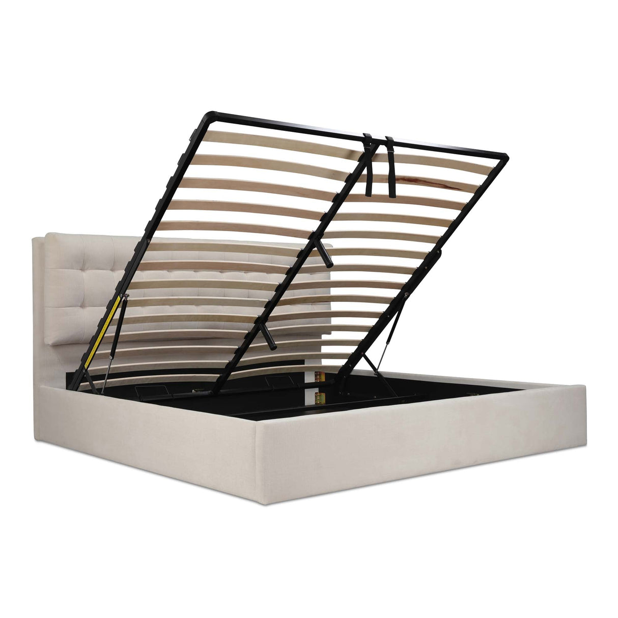 Sebastion Cream King Storage Bed by Moe's Home at Eve Furniture