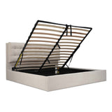 Sebastion Cream King Storage Bed by Moe's Home at Eve Furniture