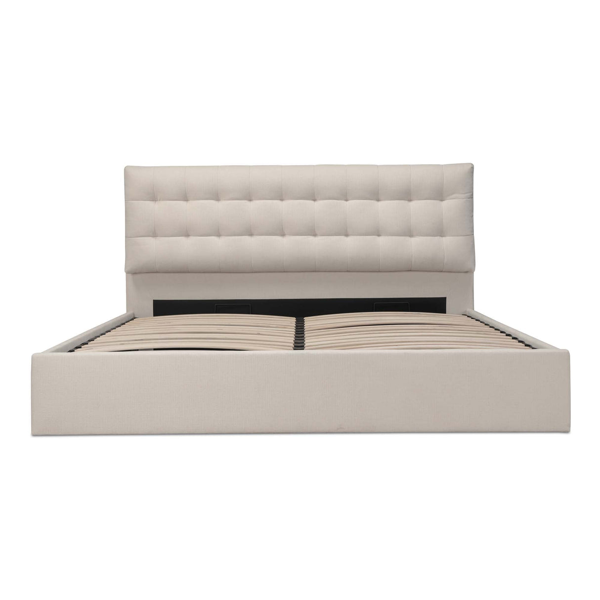 Sebastion Cream King Storage Bed by Moe's Home at Eve Furniture