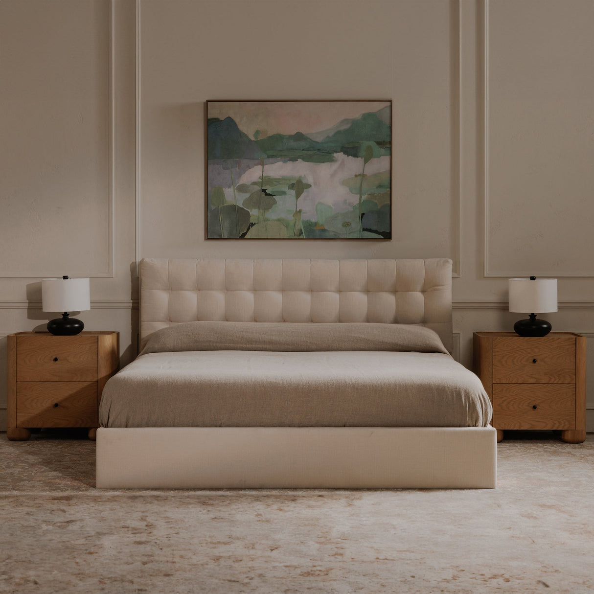Sebastion Cream Queen Storage Bed by MOES at Eve Furniture