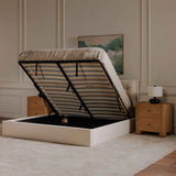 Sebastion Cream Queen Storage Bed by Moe's Home at Eve Furniture