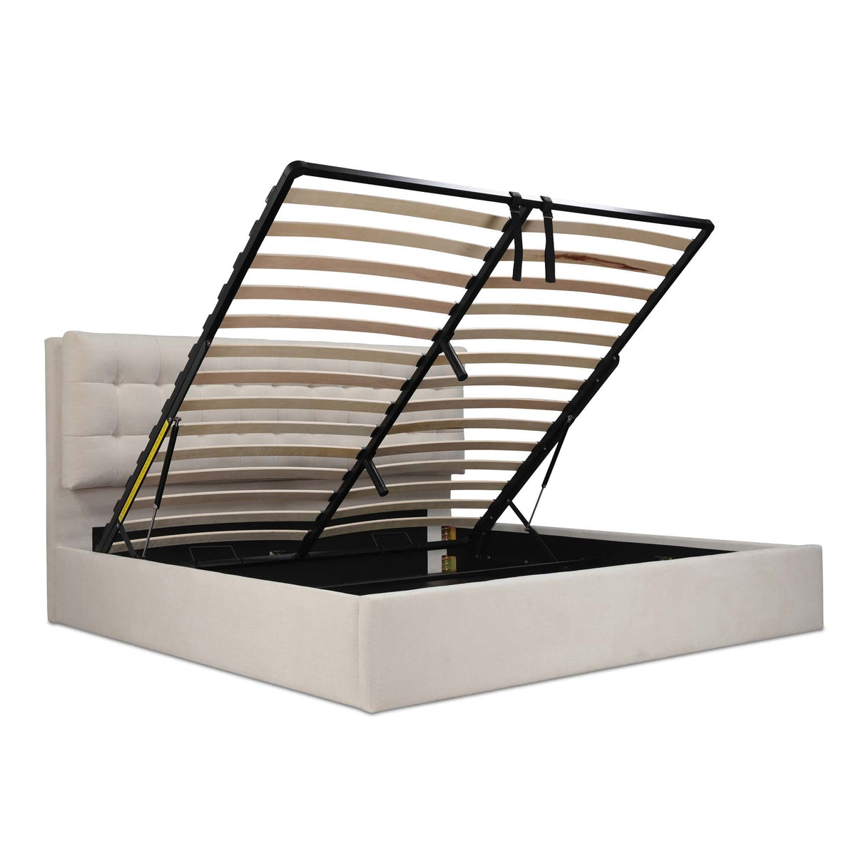 Sebastion Cream Queen Storage Bed by Moe's Home at Eve Furniture