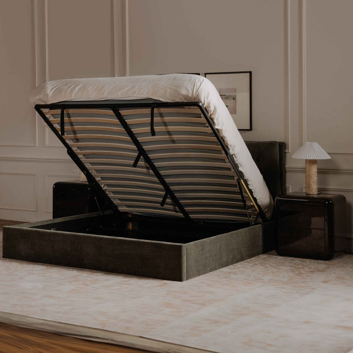 Sebastion Green Queen Storage Bed by Moe's Home at Eve Furniture