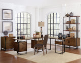 Sedley Walnut/Rustic Black File Cabinet by Homelegance at Eve Furniture