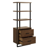 Sedley Walnut/Rustic Black Side Piers