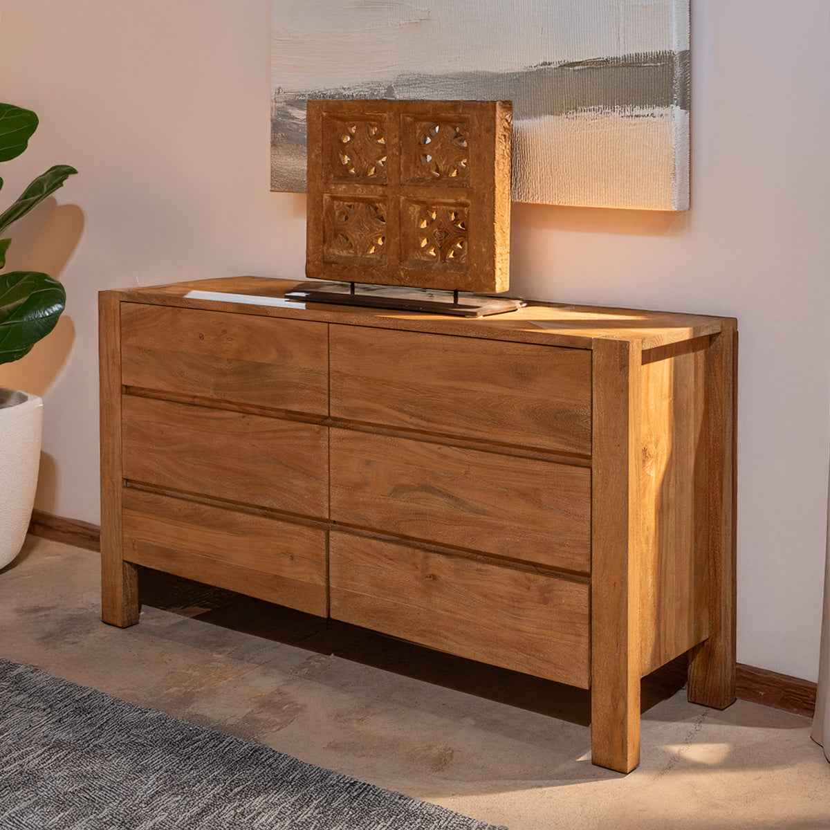 Sedona 60" Dresser in Brushed Acacia by Home Trends & Design at Eve Furniture