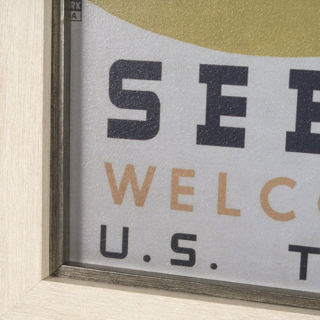 See America by Vintage Collection a Hand Embellished Textured Framed Art Print by Mercana at Eve Furniture