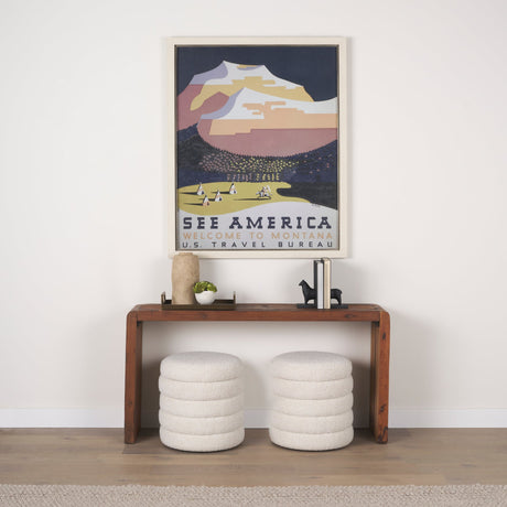 See America by Vintage Collection a Hand Embellished Textured Framed Art Print by Mercana at Eve Furniture