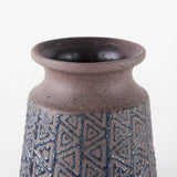 Sefina I Small Brown/Black Patterned Ceramic Vase by Mercana at Eve Furniture